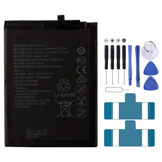 Batterie lithium-polymère 3650 mAh HB386589ECW pour Huawei P10 Plus / VKY-AL00