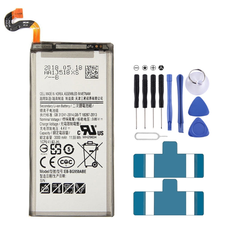 3000mAh Li-Polymer Battery EB-BG950ABE for Samsung Galaxy S8 / G950F / G950A / G950V / G950U / G950T