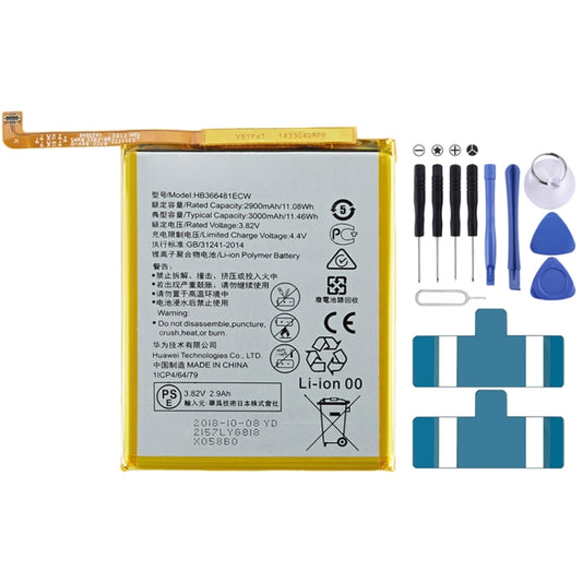 Batterie lithium-polymère 3000 mAh de remplacement pour Huawei P20 Lite / P10 Lite / Nova 3e / Honor 9 Lite / Honor 9i.