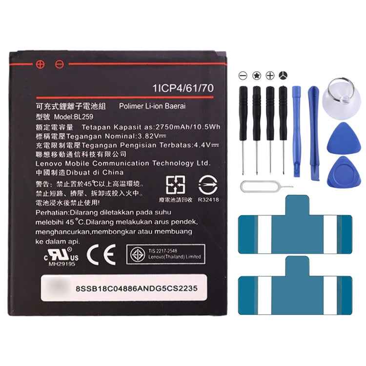 Original 2750mAh BL259 Li-Polymer Battery for Lenovo Vibe K5 Plus / Vibe K5 A6020