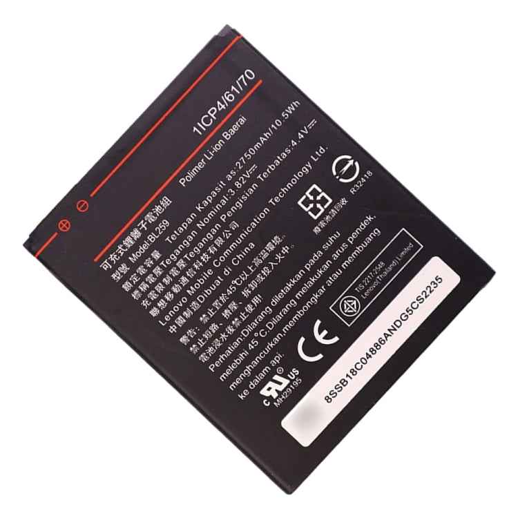 Original 2750mAh BL259 Li-Polymer Battery for Lenovo Vibe K5 Plus / Vibe K5 A6020