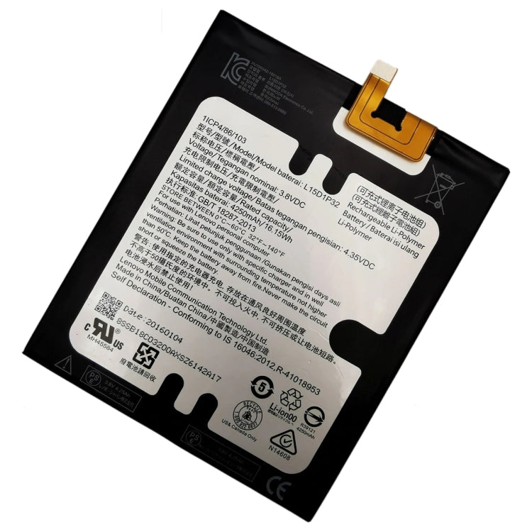 4250mAh L15D1P32 Li-Polymer Battery for Lenovo Tab3 8 Plus TB-8703F 8703N 8703X
