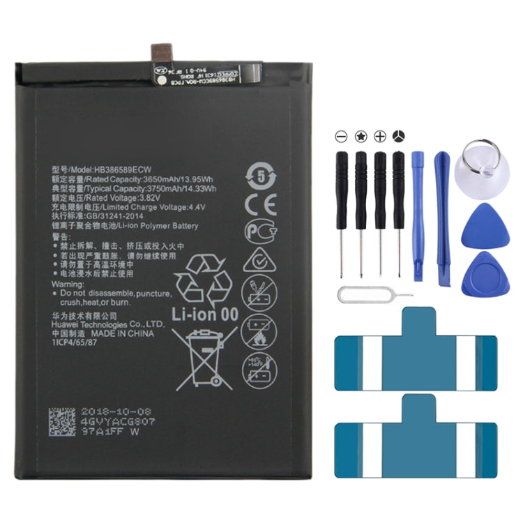 Batterie Li-ion polymère HB386589ECW pour Huawei Honor 8X / P10 Plus / Mate20 Lite / Nova 3 / Honor Play / Nova 4, Honor 8X