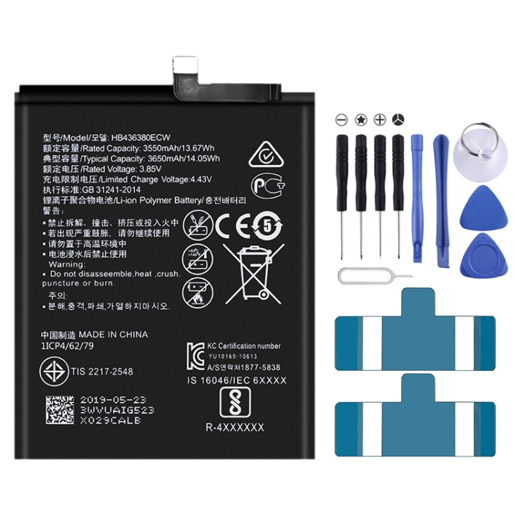 Batterie polymère lithium-ion HB436380ECW pour Huawei P30