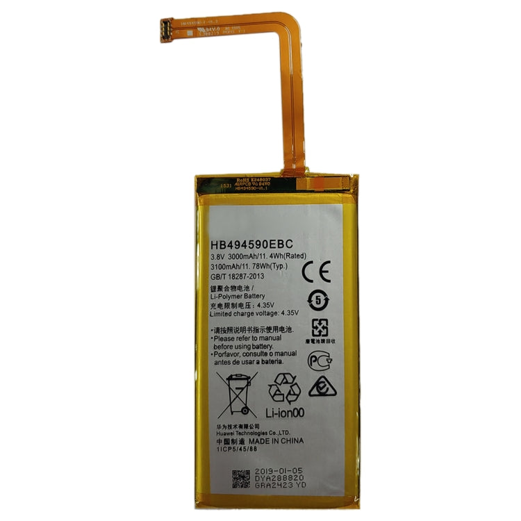 Batterie lithium-ion polymère HB494590EBC pour Huawei Honor 7 / G628, pour Honor 7