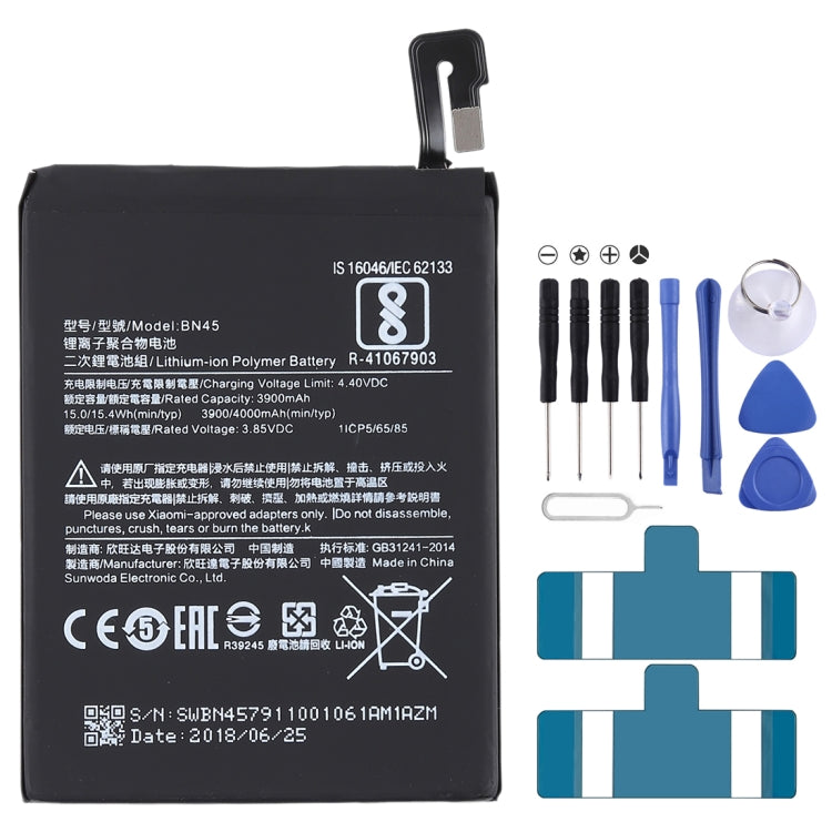 Batterie lithium-polymère BN45 3900 mAh pour Xiaomi Redmi Note 5