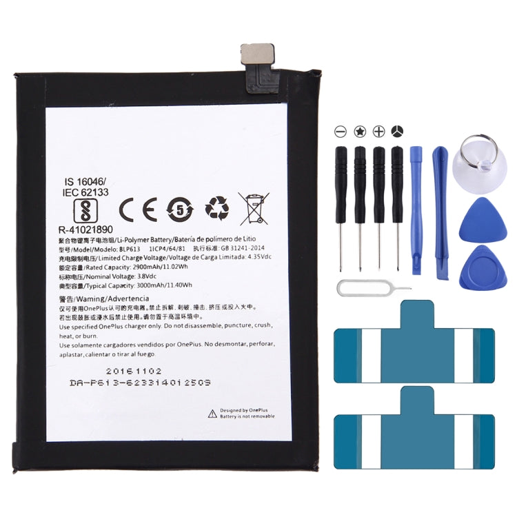 2900mAh for OnePlus 3 (A3000 Version) Rechargeable Li-Polymer Battery, For OnePlus 3