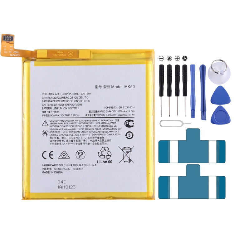 Batterie lithium-polymère de remplacement MK50 5 000 mAh pour Motorola One 5G Ace