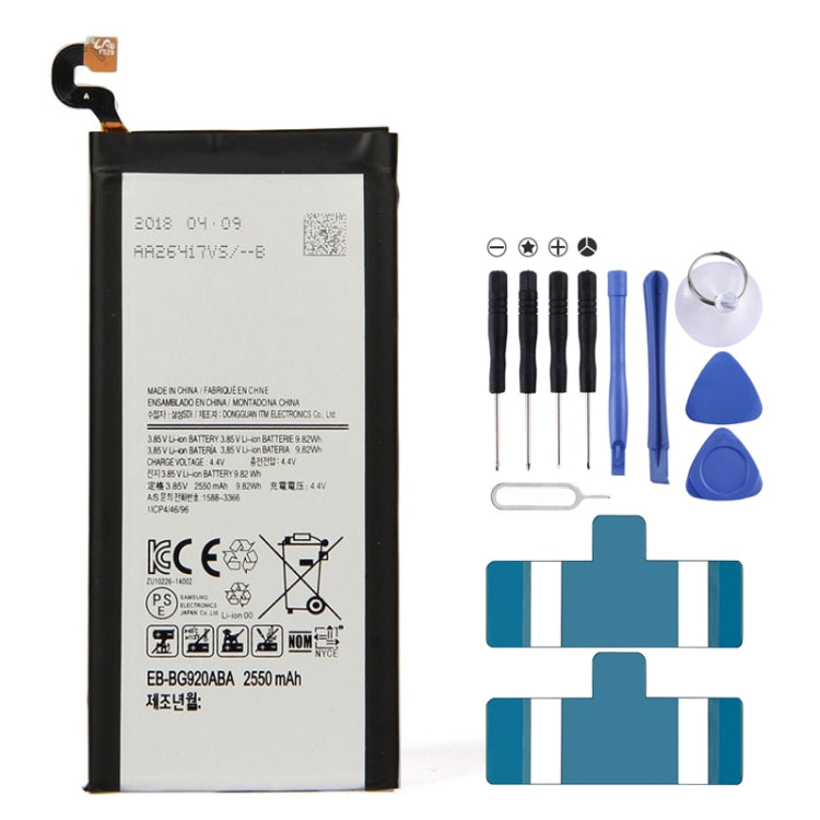 2550mAh Li-Polymer Battery for Samsung Galaxy S6 / G9200 / G9208 / G9209 / G920F / G920I / G920 / G920A