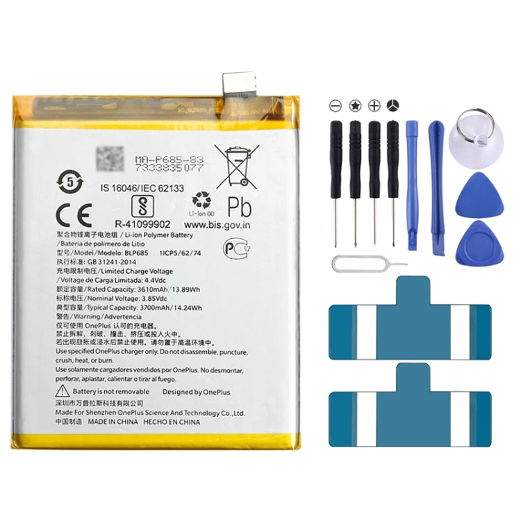 Batterie lithium-ion polymère 3700 mAh BLP685 pour OnePlus 7
