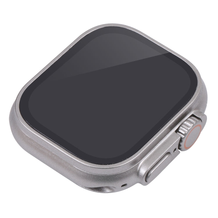 For Apple Watch Ultra 49mm Black Screen Non-Working Fake Dummy Display Model, For Photographing Watch-strap, No Watchband, 49mm Black Screen,No Watchband (Silver)
