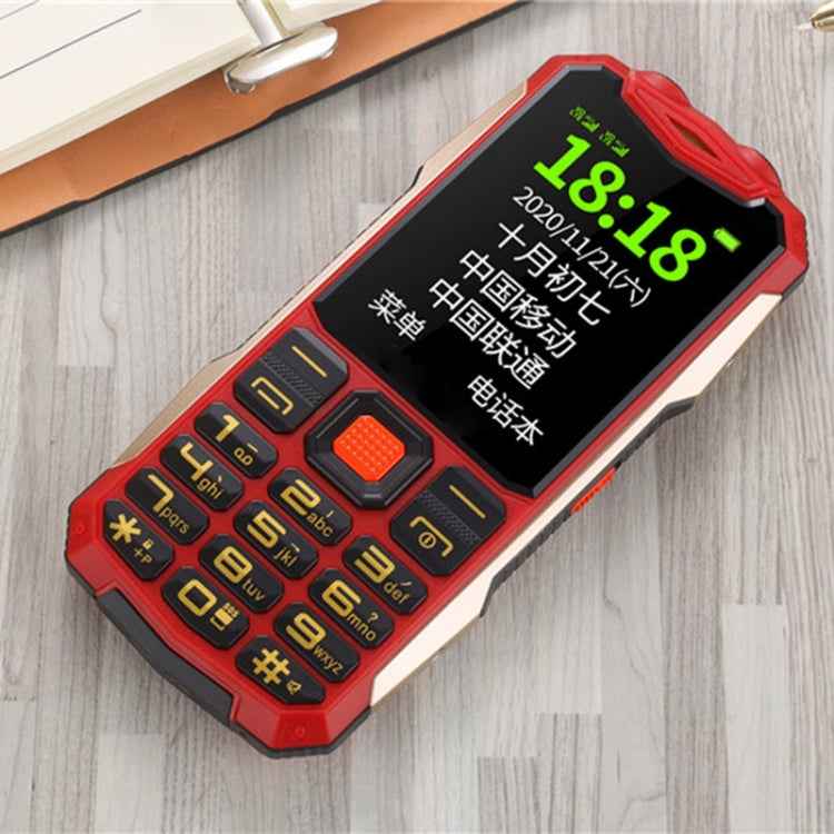 Waterproof Shockproof Dustproof, 4800mAh Battery, 2.4 inch, 21 Keys, Bluetooth, LED Flashlight, FM, SOS, Dual SIM, Network: 2G