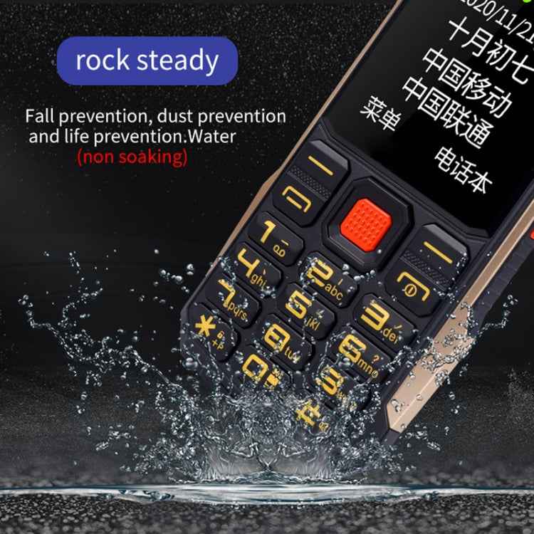 Waterproof Shockproof Dustproof, 4800mAh Battery, 2.4 inch, 21 Keys, Bluetooth, LED Flashlight, FM, SOS, Dual SIM, Network: 2G