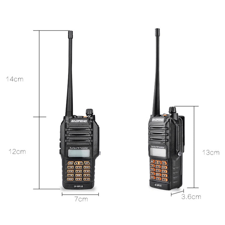 BaoFeng BF-UV9R Plus 10W Waterproof Dual Band Radio Handheld Antenna Walkie Talkie, US Plug