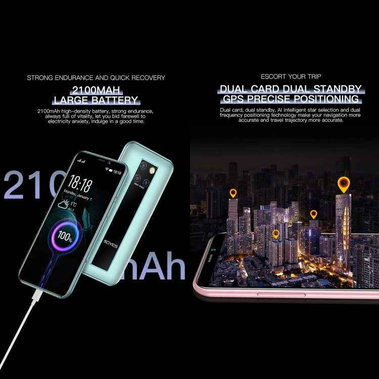 Face Identification, 3.46 inch Android 9.0 MTK6739CW Quad Core up to 1.28GHz, Dual SIM, Bluetooth, WiFi, GPS, Network: 4G