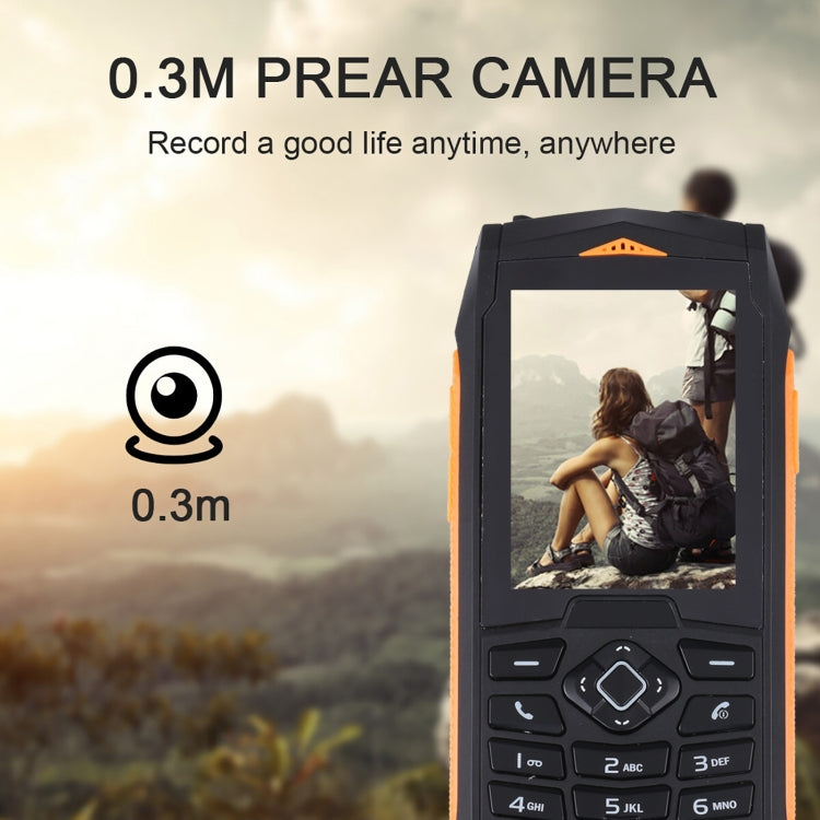 IP68 Waterproof Dustproof Shockproof, 2.4 inch, MTK6261D, 2000mAh Battery, SOS, FM, Dual SIM