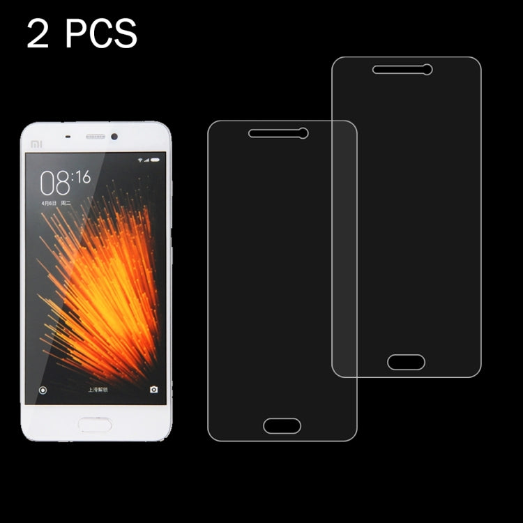 2 PCS for Xiaomi Mi 5 0.26mm 9H Surface Hardness 2.5D Explosion-proof Tempered Glass Screen Film, For Xiaomi Mi 5 (2pcs)