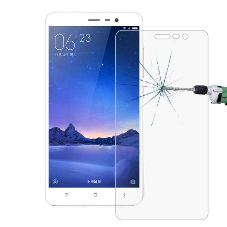 100 PCS for Xiaomi Redmi Note 3 0.26mm 9H Surface Hardness 2.5D Explosion-proof Tempered Glass Screen Film
