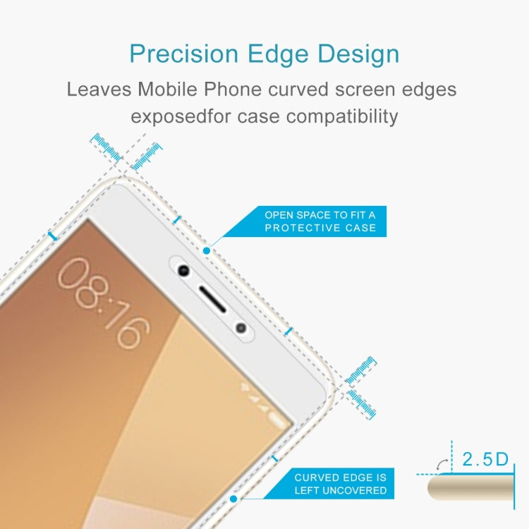 50 PCS for Xiaomi Redmi Note 5A 0.26mm 9H Surface Hardness 2.5D Explosion-proof Non-full Screen Tempered Glass Screen Film, For Redmi Note 5A