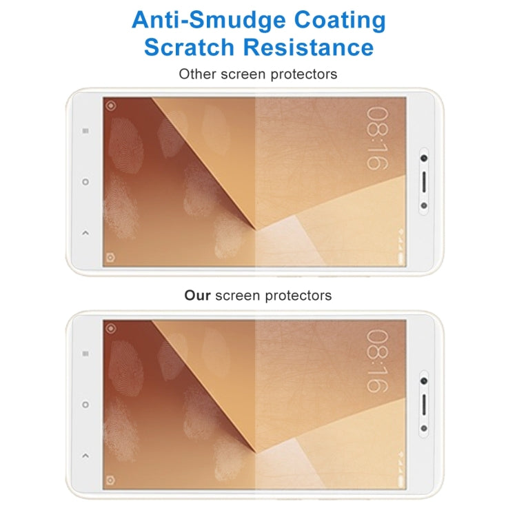 50 PCS for Xiaomi Redmi Note 5A 0.26mm 9H Surface Hardness 2.5D Explosion-proof Non-full Screen Tempered Glass Screen Film, For Redmi Note 5A