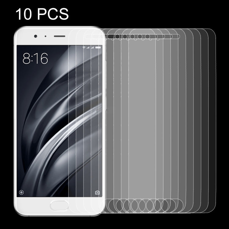 10 PCS for Xiaomi Mi 6 0.26mm 9H Surface Hardness Explosion-proof Non-full Screen Tempered Glass Screen Film, For Mi 6