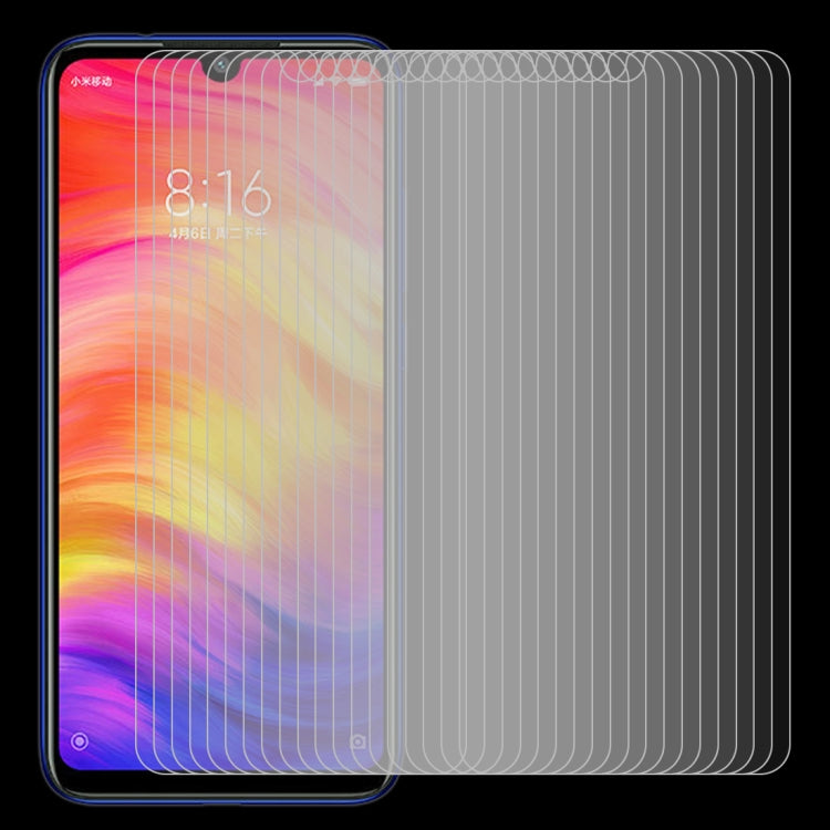 Película de vidrio templado 9H 2.5D de 0,26 mm para Xiaomi Redmi Note 7 (100 unidades)