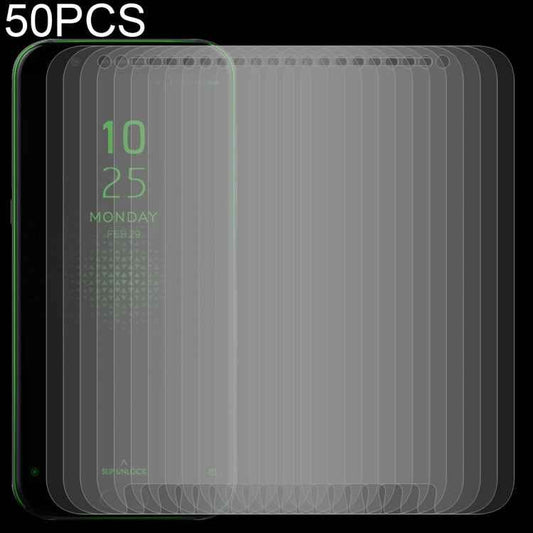 50 PCS 0.26mm 9H 2.5D Tempered Glass Film for Xiaomi Black Shark
