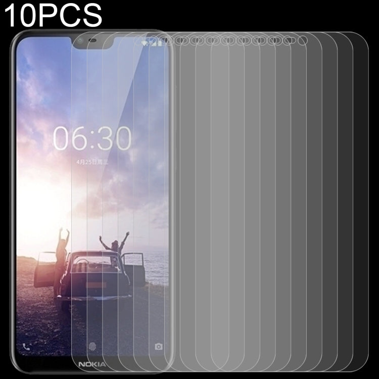 10 PCS 0.26mm 9H 2.5D Tempered Glass Film for Nokia X6, For Nokia X6