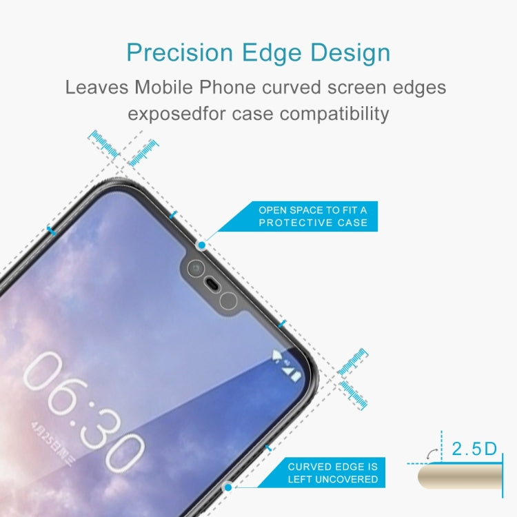 10 PCS 0.26mm 9H 2.5D Tempered Glass Film for Nokia X6, For Nokia X6