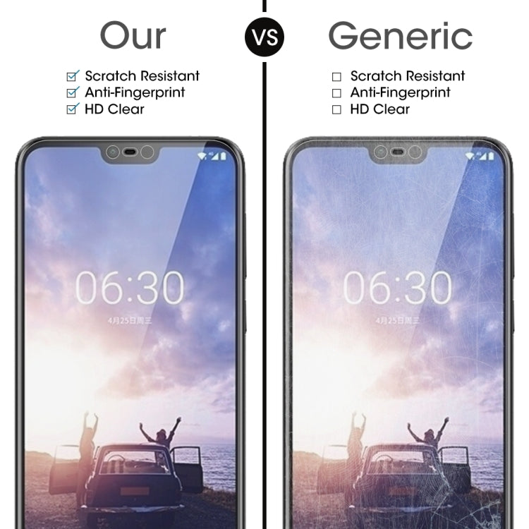 10 PCS 0.26mm 9H 2.5D Tempered Glass Film for Nokia X6, For Nokia X6