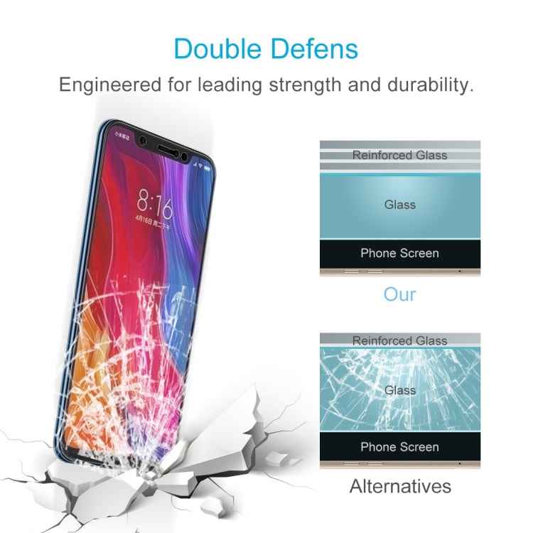 2 PCS 0.26mm 9H 2.5D Tempered Glass Film for Xiaomi Mi 8