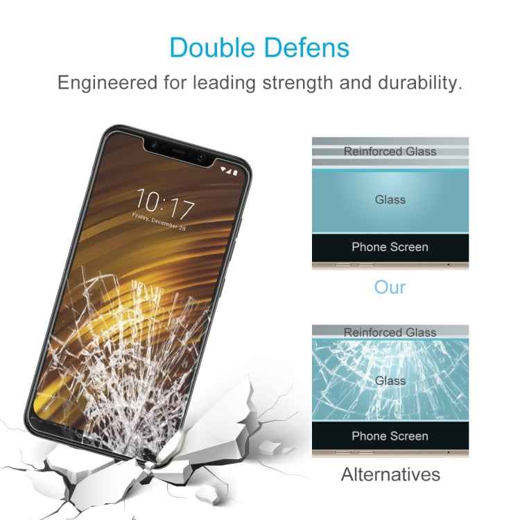 2 PCS 0.26mm 9H 2.5D Tempered Glass Film for Xiaomi POCO F1