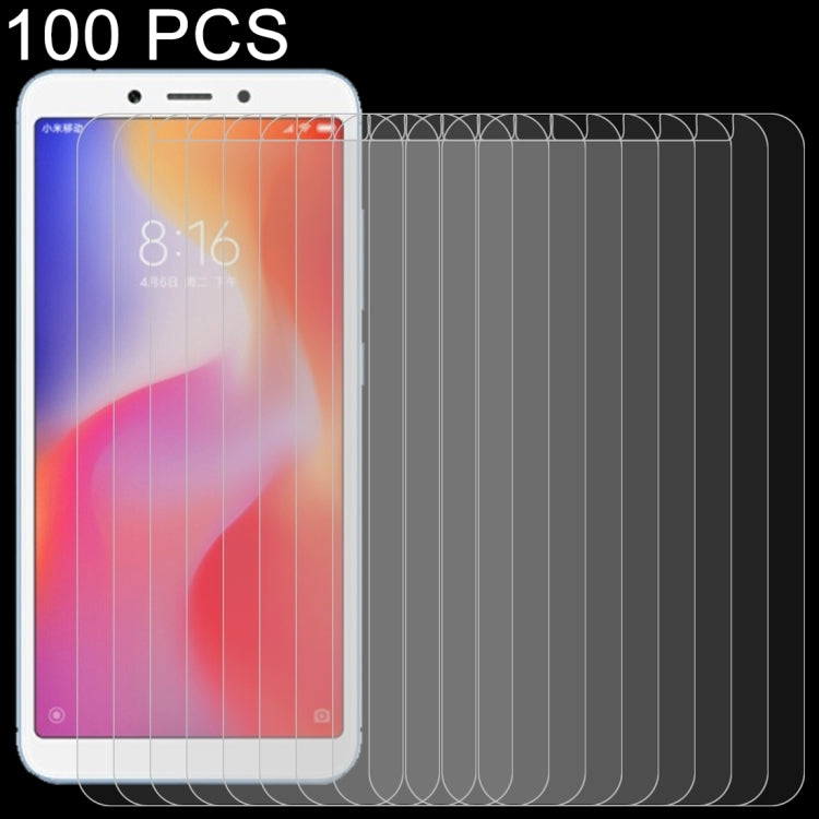 100PCS 9H 2.5D Tempered Glass Film for Xiaomi Redmi 6A, For 6A