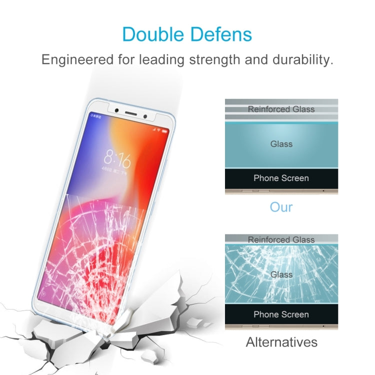 100PCS 9H 2.5D Tempered Glass Film for Xiaomi Redmi 6A, For 6A