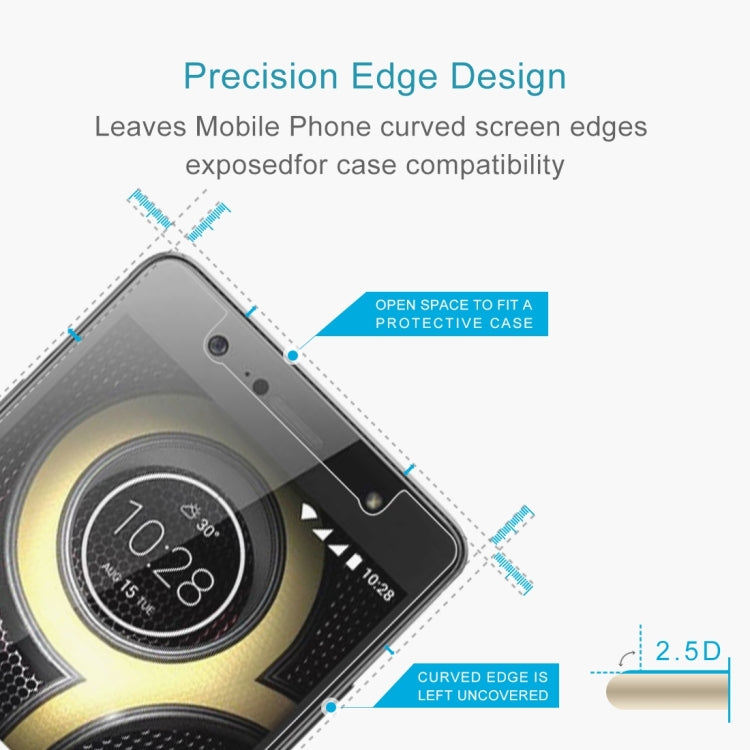 Película de vidrio templado 9H 2.5D de 0,26 mm para Lenovo K8 Plus