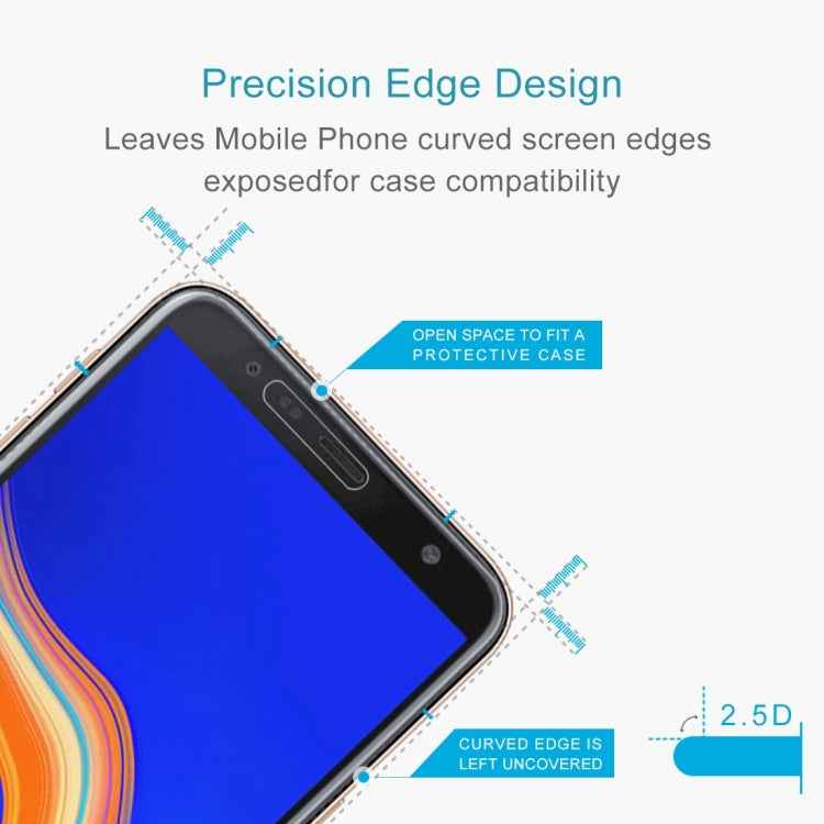 10 PCS 0.26mm 9H Surface Hardness 2.5D Curved Edge Tempered Glass Film for Galaxy J4+ / J6+
