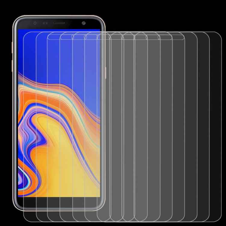 10 PCS 0.26mm 9H Surface Hardness 2.5D Curved Edge Tempered Glass Film for Galaxy J4+ / J6+