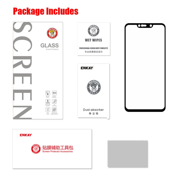 ENKAY Hat-prince Full Glue 0.26mm 9H 2.5D Tempered Glass Film for Huawei Mate 20 Lite, For Huawei Mate 20 Lite (1 PC)