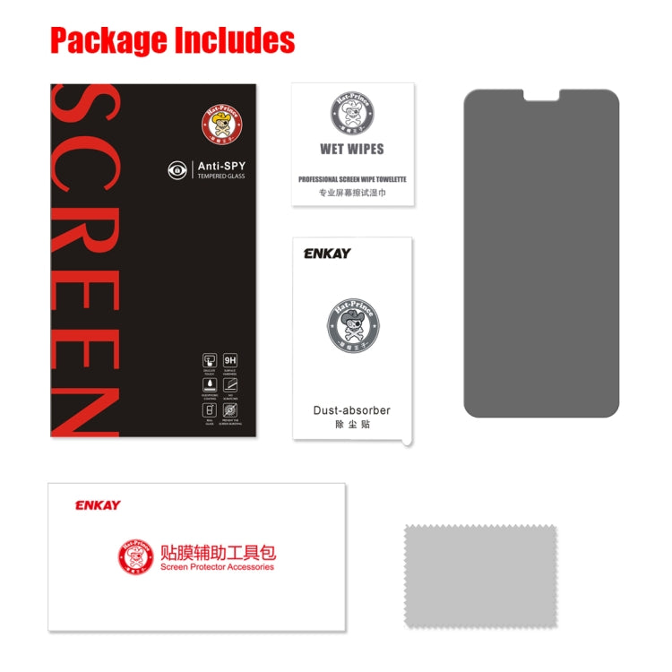 ENKAY Hat-prince 0.26mm 9H 2.5D Curved Edge Anti-glare Tempered Glass Film for Huawei Y9 (2019) / Enjoy 9 Plus