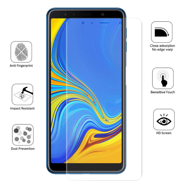 ENKAY Hat-Prince 0.1mm 3D Full Screen Protector Explosion-proof Hydrogel Film for Samsung Galaxy A7 (2018), TPU+TPE+PET Material, Galaxy A7 (2018)