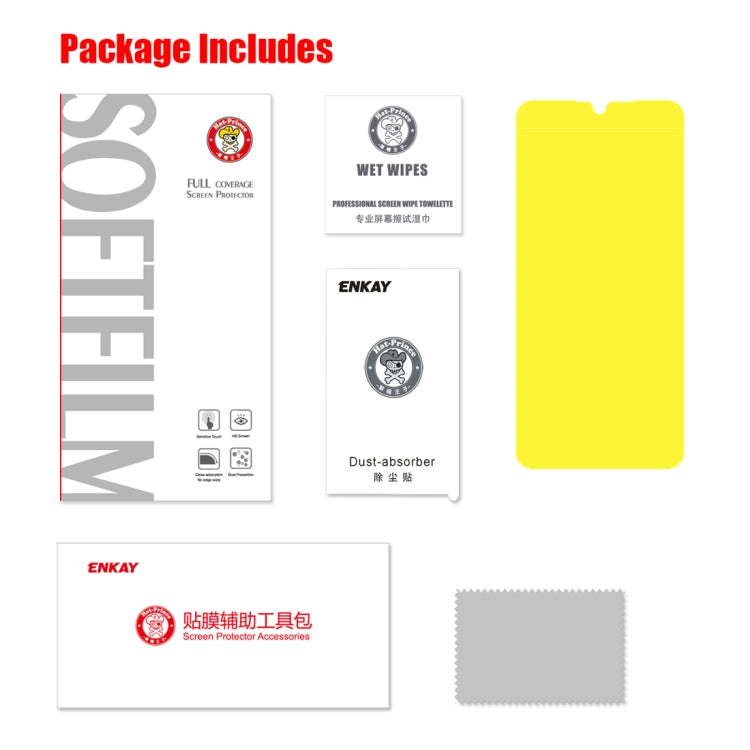 ENKAY Hat-Prince 0.1mm 3D Full Screen Protector Explosion-proof Hydrogel Film for Huawei P30, Huawei P30