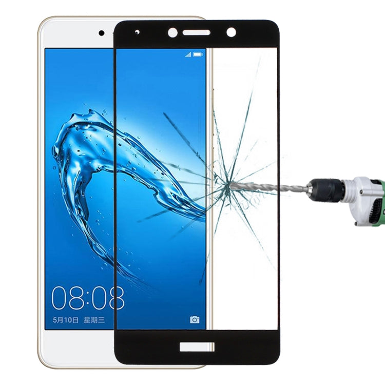 For Huawei Enjoy 7 Plus 0.33mm 9H Surface Hardness Silk-screen Full Screen Tempered Glass Screen Protector