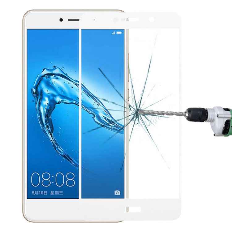 For Huawei Enjoy 7 Plus 0.33mm 9H Surface Hardness Silk-screen Full Screen Tempered Glass Screen Protector