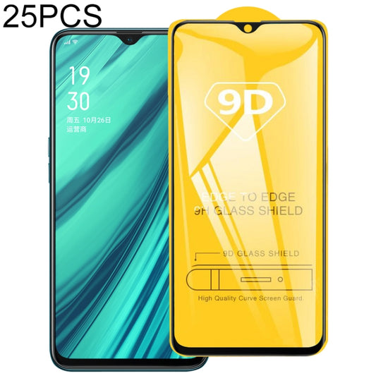 25 protectores de pantalla de vidrio templado 9D con pegamento completo para OPPO Reno2 F