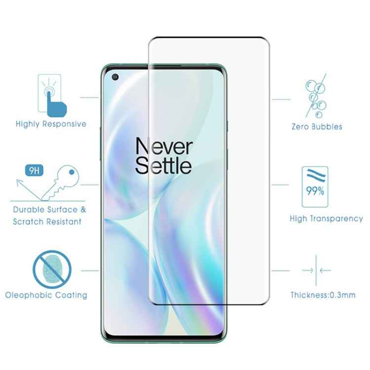 For OnePlus 8 9H 9D Curved Edge Tempered Glass Film
