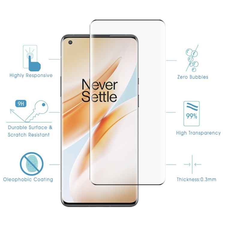 For OnePlus 8 Pro 9H 9D Curved Edge Tempered Glass Film