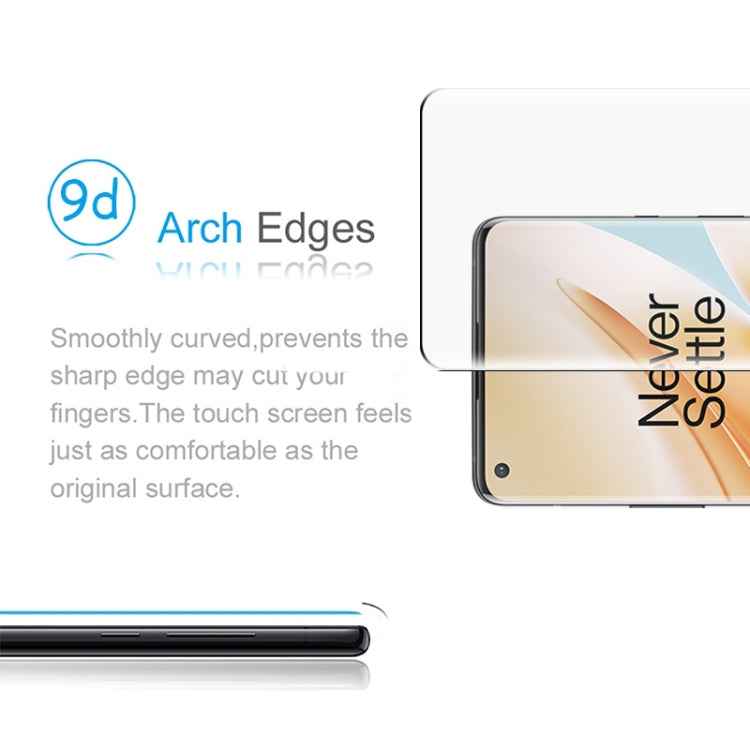 For OnePlus 8 Pro 9H 9D Curved Edge Tempered Glass Film