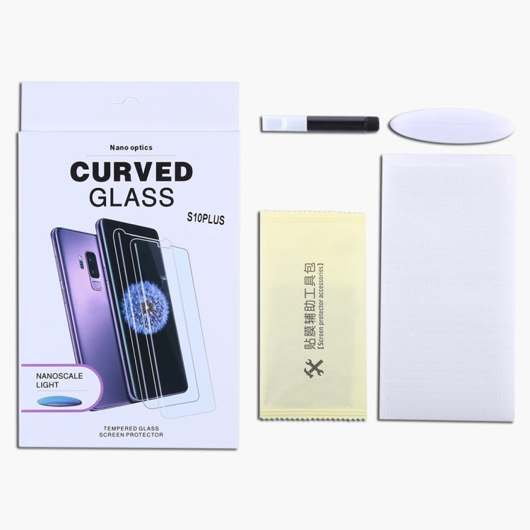 UV Liquid Curved Full Glue Tempered Glass for Galaxy S10 Plus, Support Fingerprint Unlock