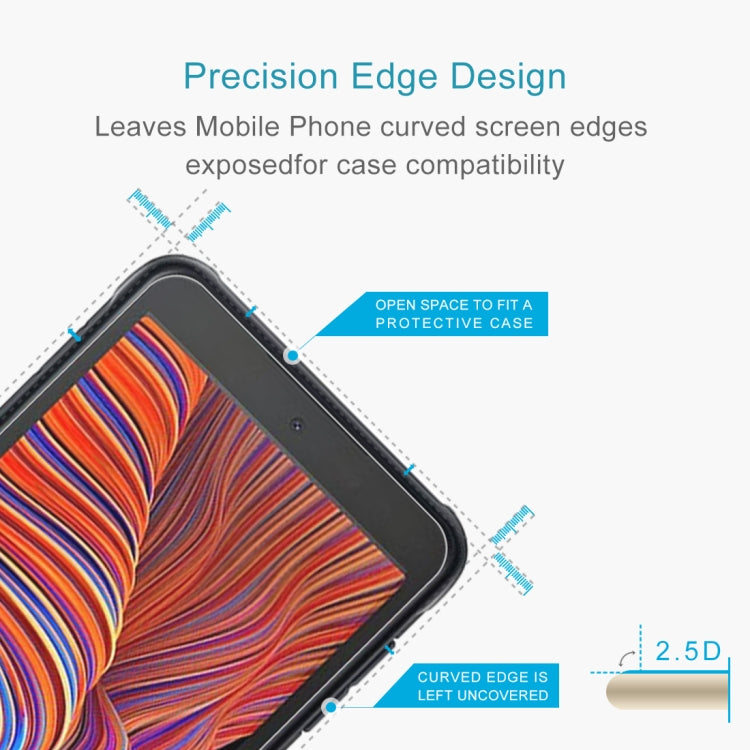 For Samsung Galaxy Xcover 5 50 PCS 0.26mm 9H Surface Hardness 2.5D Explosion-proof Tempered Glass Non-full Screen Film