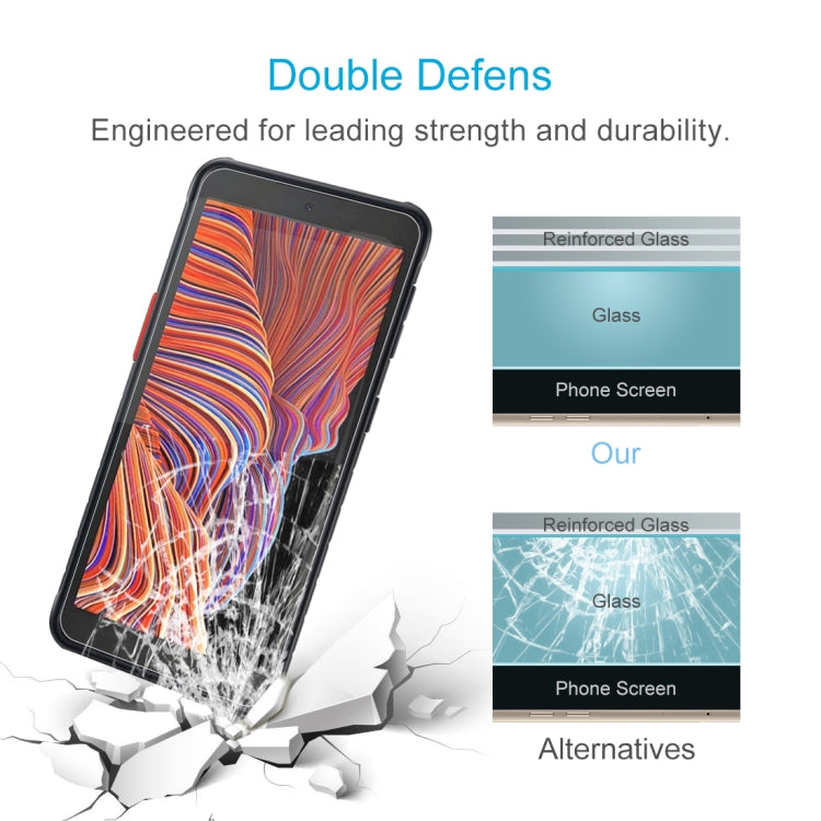 For Samsung Galaxy Xcover 5 50 PCS 0.26mm 9H Surface Hardness 2.5D Explosion-proof Tempered Glass Non-full Screen Film